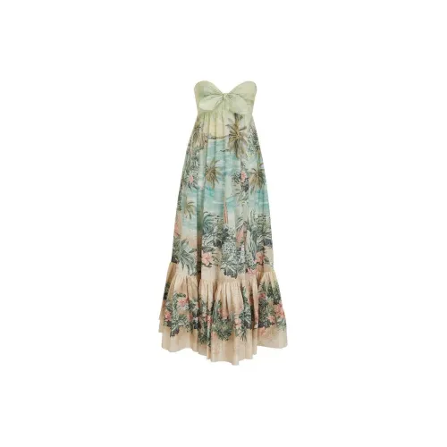 Zimmermann Sleeveless Dresses Women's Green Iridescent Pattern