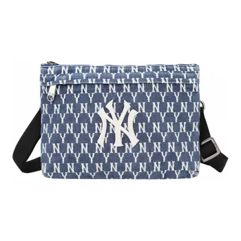MLB Denim With Polyester Shoulder Bag, Crossbody Bag Regular Unisex Denim Blue