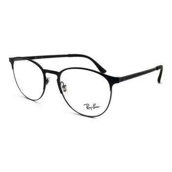 RayBan Metal Oval Eyeglass Frames Men's Black