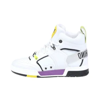 MOSCHINO High Top Stylish Skateboarding Shoes Men's White