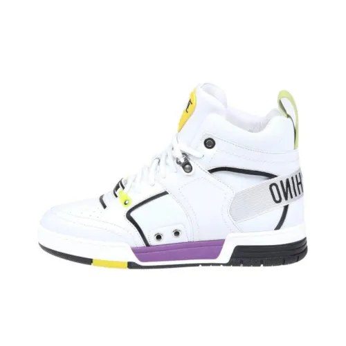 MOSCHINO Skateboard Shoes Men High-Top White