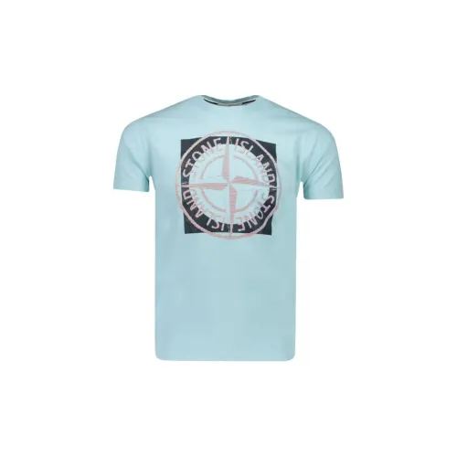 STONE ISLAND T-Shirts Men Bright Blue