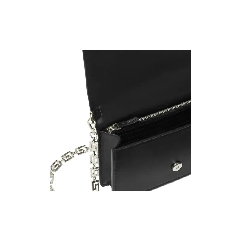 FANSIZHE Calfskin With Sheepskin Trim Envelope Bag Shoulder Bags Women's Black-3