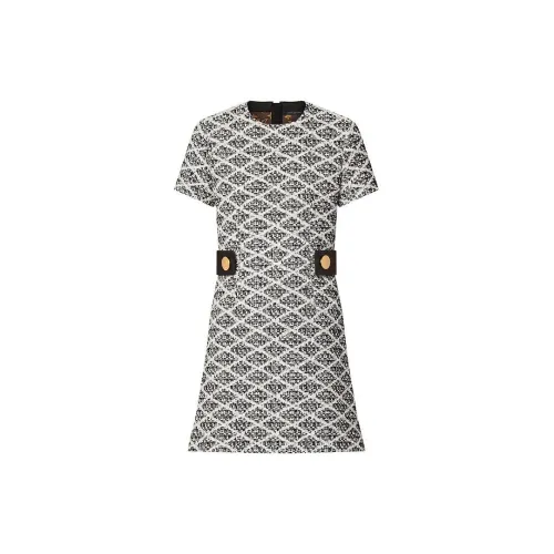 LOUIS VUITTON Short-Sleeved Dresses Women's Black