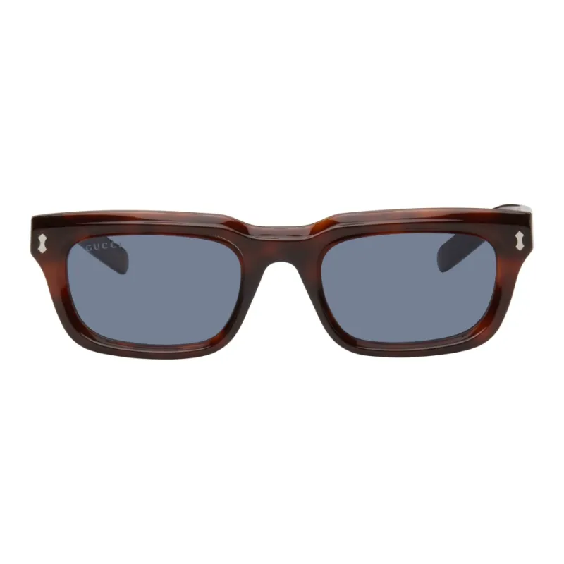 GUCCI Tortoiseshell Rectangle frame Sunglasses-0