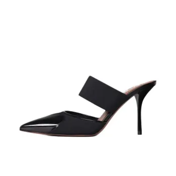 Alaia Heart Patch Heeled Mules Women's
