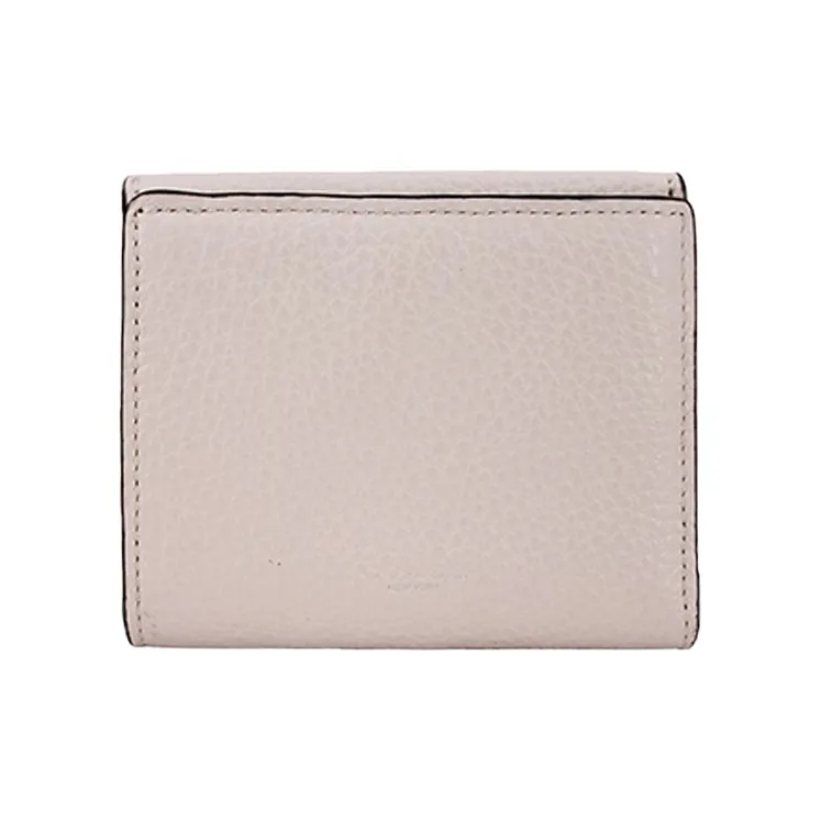 COACH Georgie Leather Coin Purse Handheld Wallet Regular Women's Light Brown & White-4