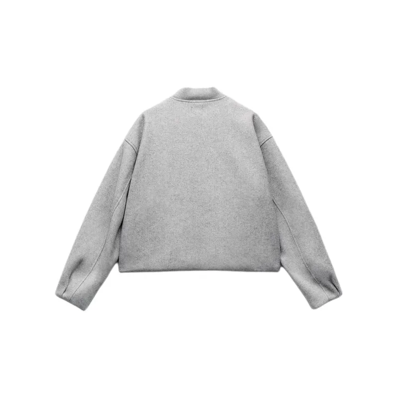 ZARA Jackets Coats Women's Zebra Print Gray-1