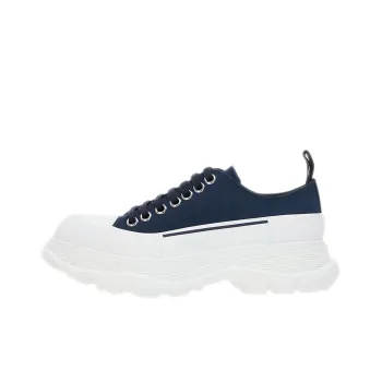 Alexander McQueen Tread Slick Lace Up Shoes 'Blue White' Women's