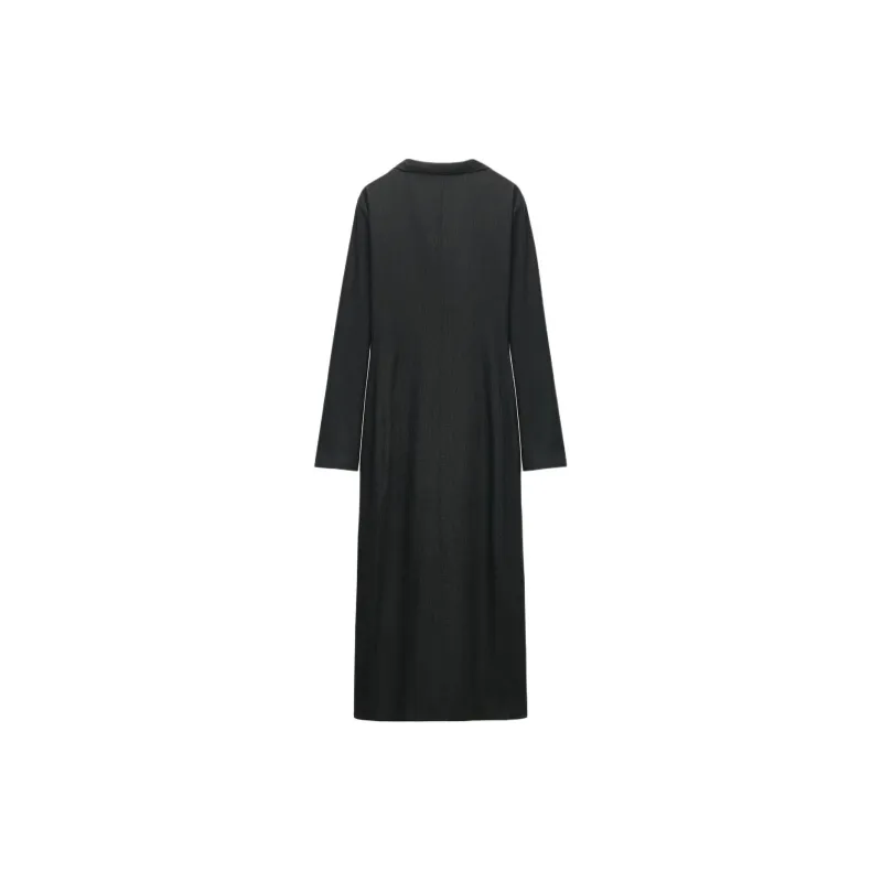 ZARA Long-Sleeved Dresses Women's Gray-1