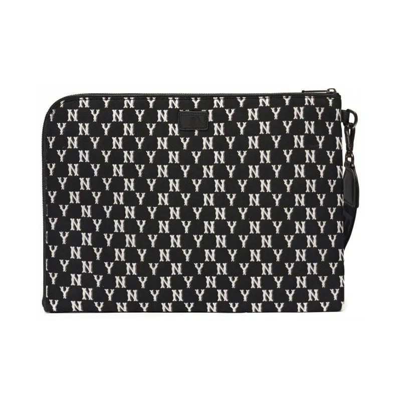 MLB Monogram Collection Polyester Camera Bag Clutch Regular Unisex Black-2