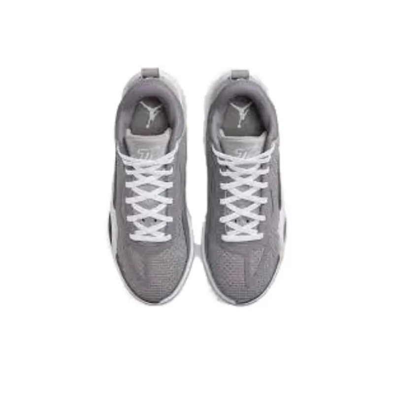 Jordan Tatum 1 'Cool Grey' Cushioning Mid-Top Basketball Shoes Men's Gray White-2