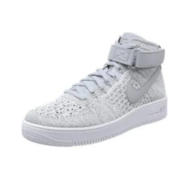 Nike Af1 Ultra Flyknit Mid Wolf Grey White-1
