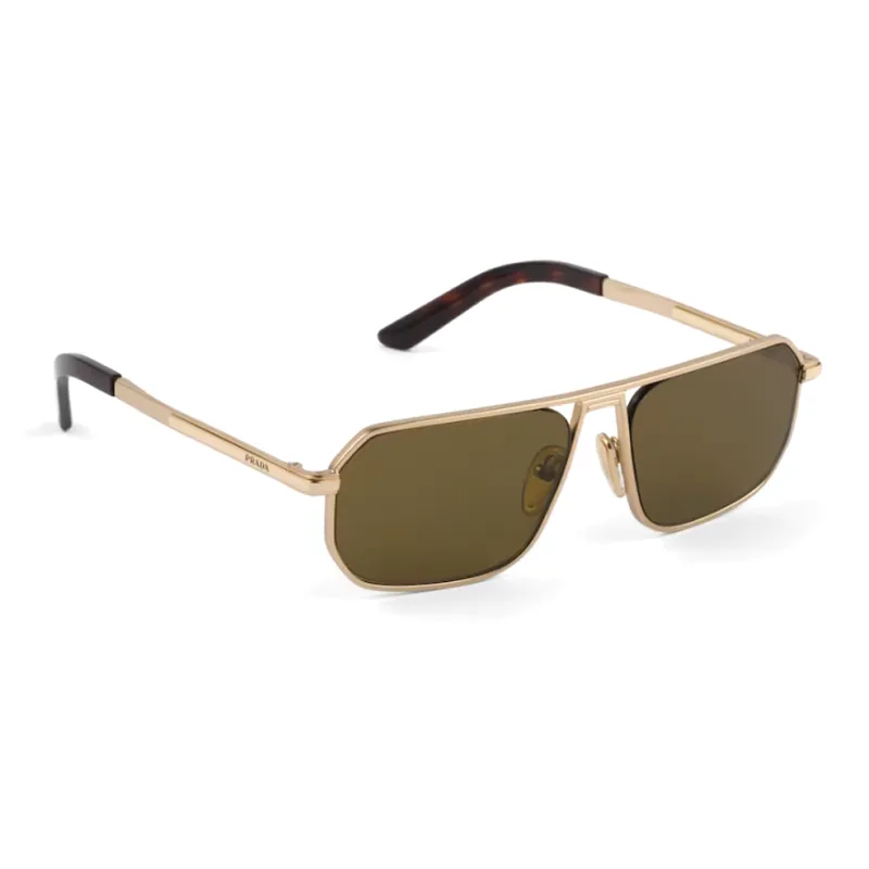 PRADA Logo plaque Pilot frame Sunglasses-1