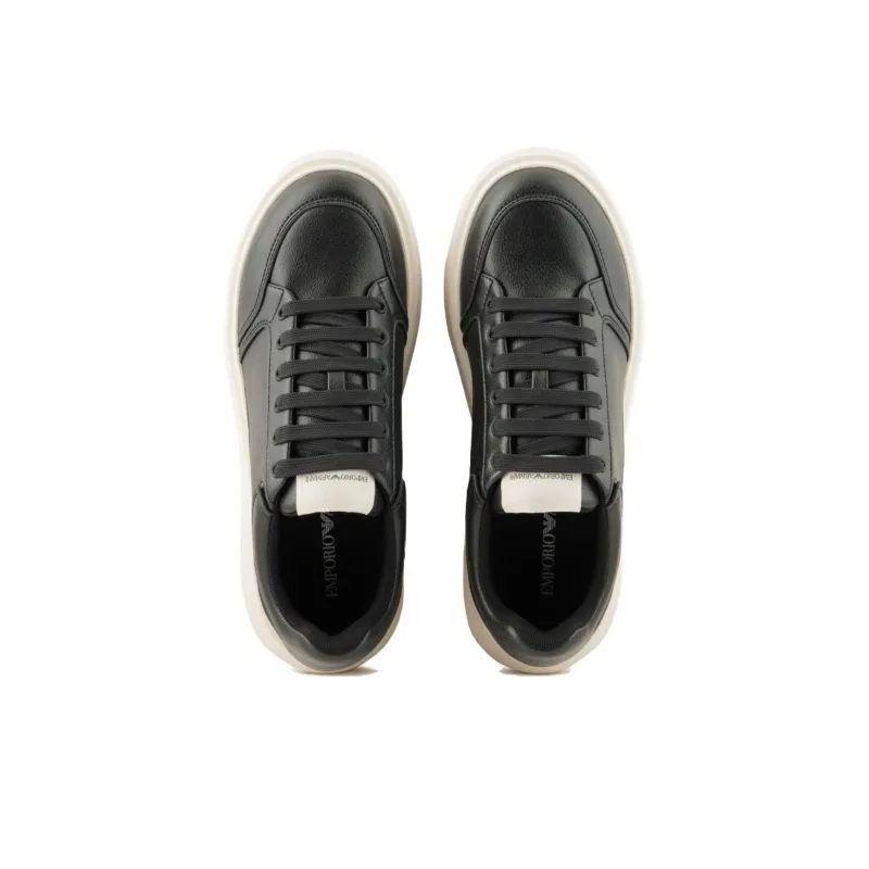 EMPORIO ARMANI Low Top Skateboard Shoes Men's Black-2