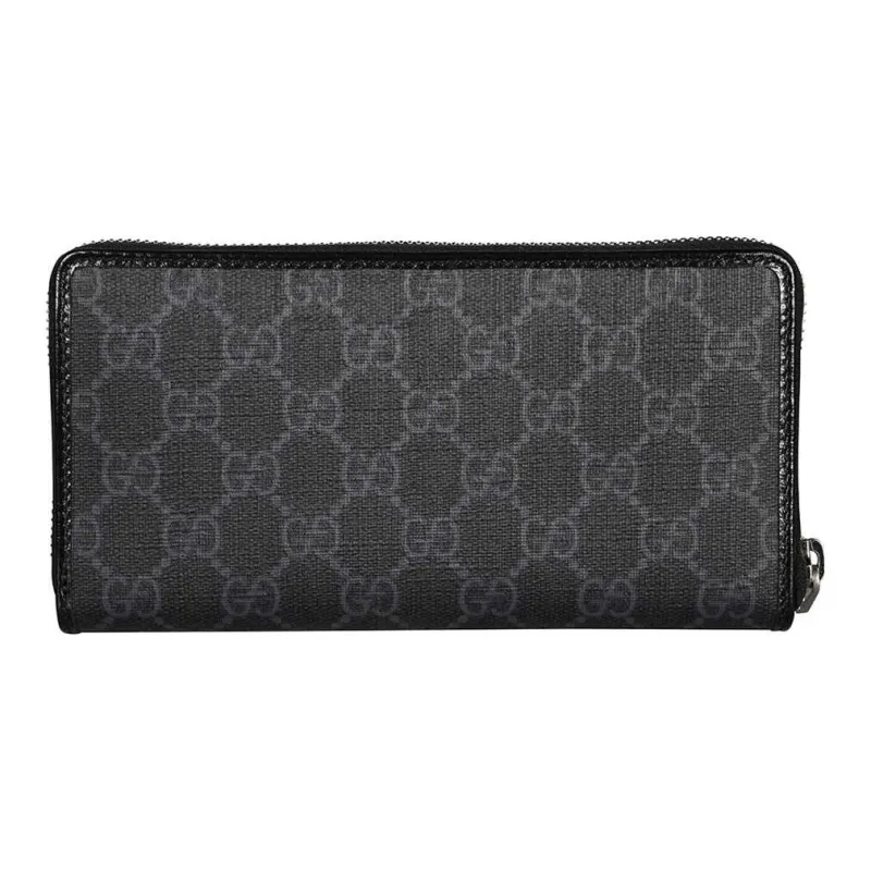 GUCCI Canvas With Leather Canvas Bag Wallet Unisex Black-2