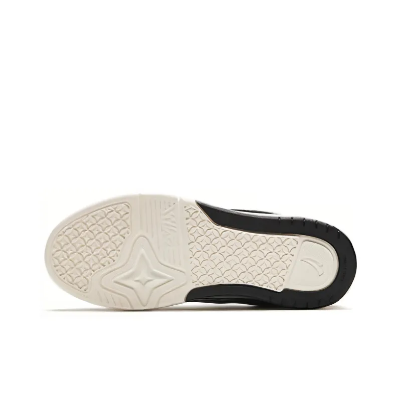 Anta AOJIE Anti Slip And Wear Resistant Lightweight Low Top Skateboard Shoes Women's Black White-5