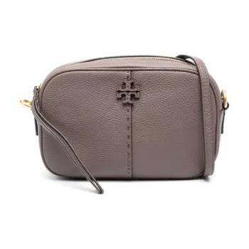 TORY BURCH McGraw Calfskin Shoulder Bag Women's Brown