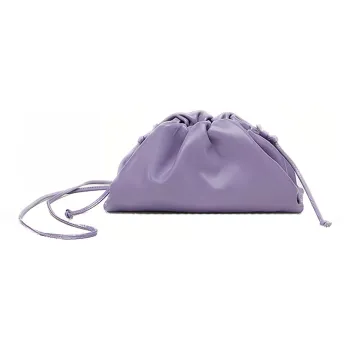 Bottega Veneta Sheepskin Cloud Bag Handbag Mini Women's Lavender