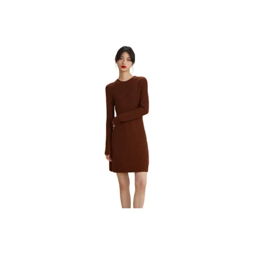 ERDOS Long-Sleeved Dresses Women's Chocolate