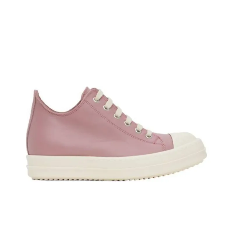 RICK OWENS Lace-up Leather Sneakers-1