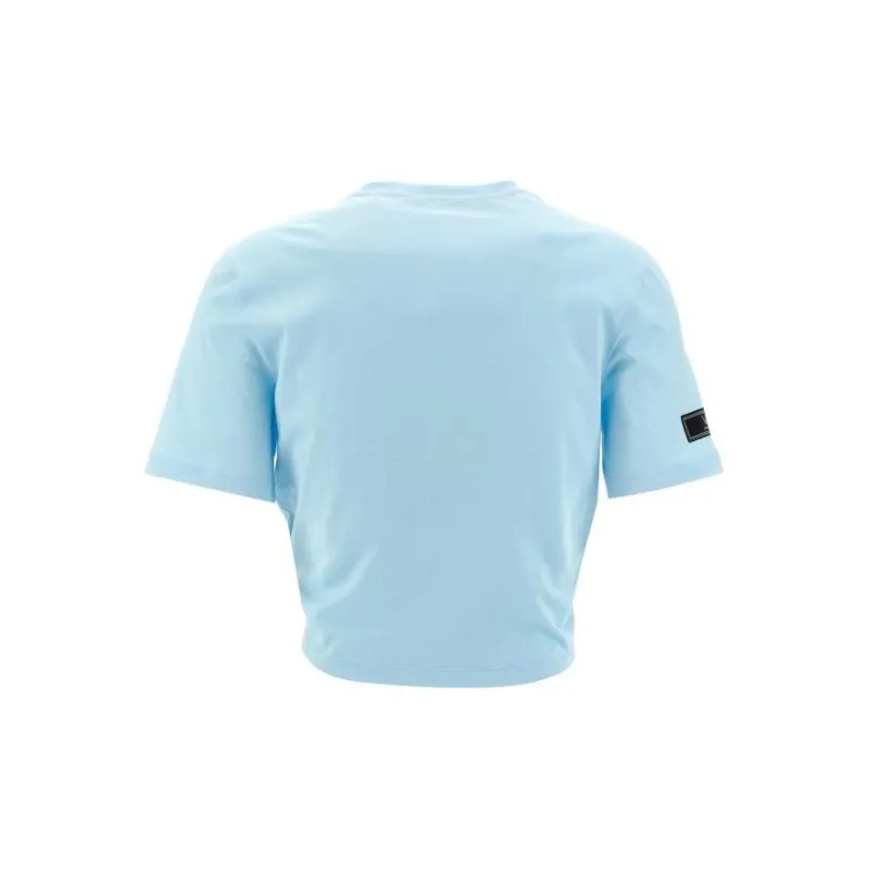 VERSACE 1978 Re Edition Logo Crop T Shirt 'Pale Blue/White'-1