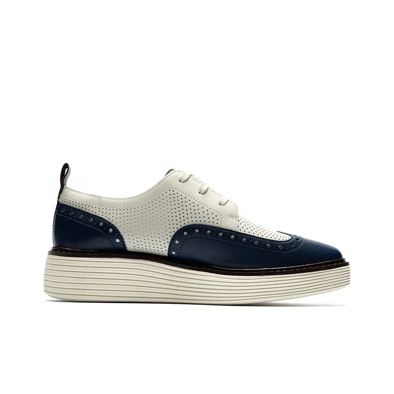COLE HAAN Low Top Casual Shoes Women's White Blue-1