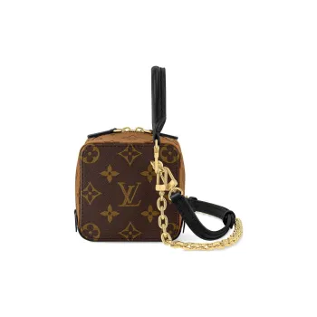 LOUIS VUITTON Leather Handbag Women's Brown