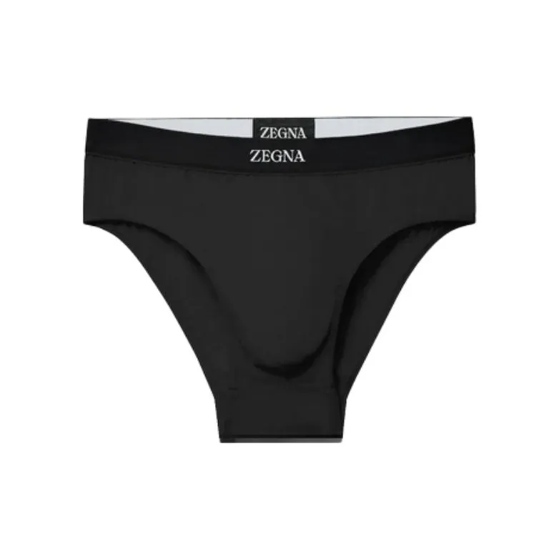 Ermenegildo Zegna Logo Detailed Midi Briefs-0
