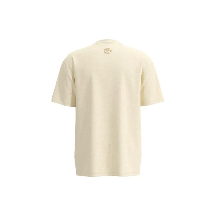 NBA Drop Shoulder Sleeve T-Shirt Unisex Cream Beige-1
