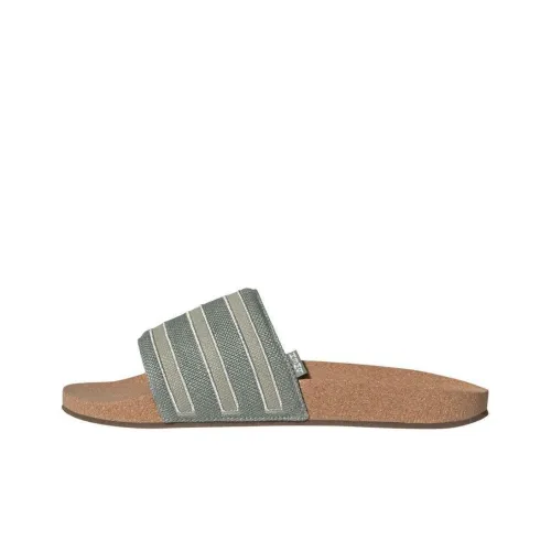 Adidas Adilette Slides 'Silver Green Cork'