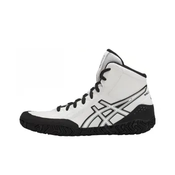 Asics Aggressor 3 Anti-Slip And Wear-Resistant Breathable High-Top Running Shoes Men's White Black