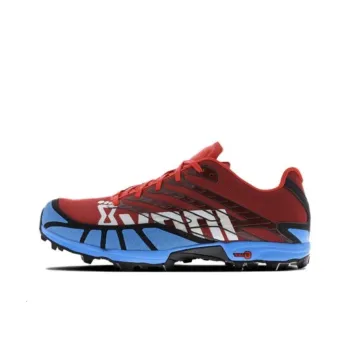 INOV-8 Cushioned Slip-Resistant Breathable Low-Top Running Shoes Men's Red Blue