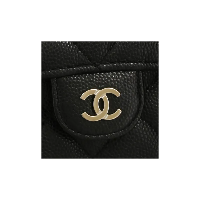 CHANEL Cow Leather 3 in 1 Cell Phone Pouch Shoulder Bag, Crossbody Bag Women's Black-2