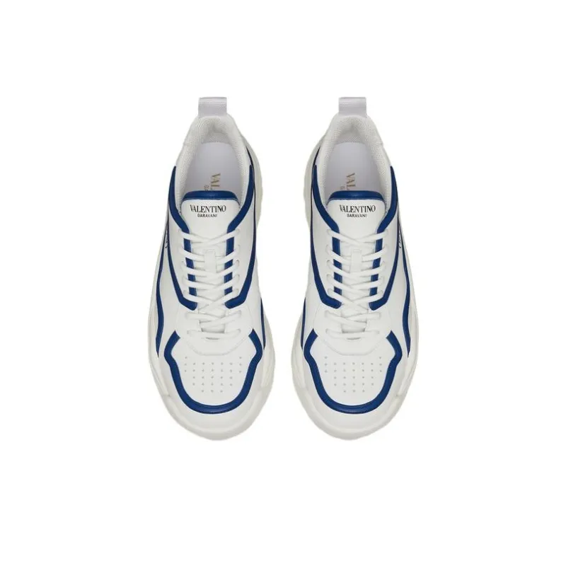 Valentino Gumboy Cushioning Anti-Slip And Wear-Resistant Low-Top Casual Shoes Men's White Blue-3