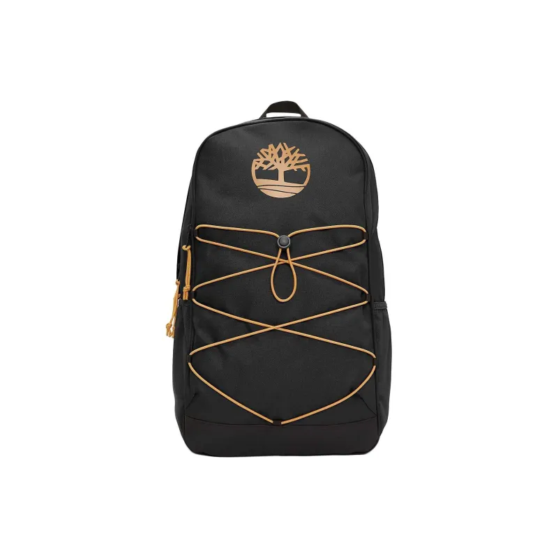 Timberland Recycled Polyester Outdoor Mountaineering Bag, Backpack Regular Unisex Black & Wheat-0