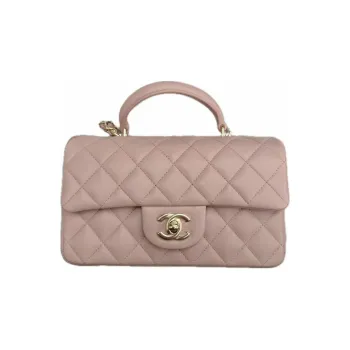 CHANEL Classic Flap CF Sheepskin Flap Bag Handbag, Shoulder Bag, Crossbody Bag Regular Women's Light Pink