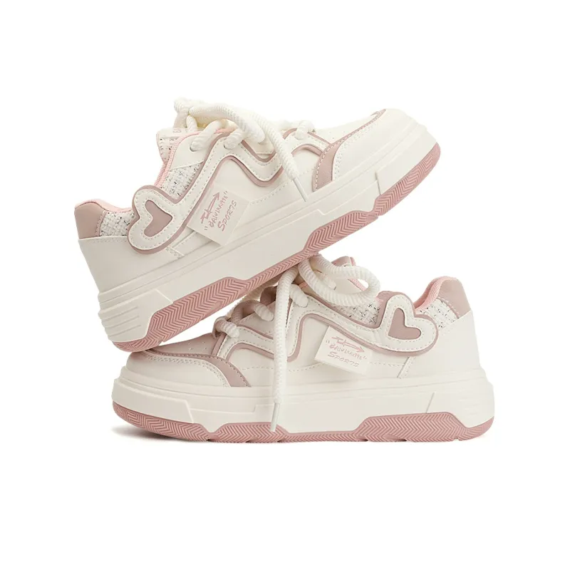 MKTKM Slip-Resistant Cushioning Wear-Resistant Lightweight Height-Increasing Low-Top Skateboard Shoes Women's-3