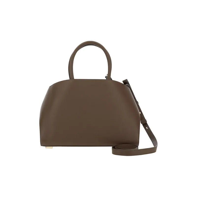 FERRAGAMO Calfskin Shoulder Bag Crossbody Bag Handbag Small Size Women's Taupe-3