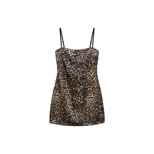 ZARA Slip Dresses Women's Leopard