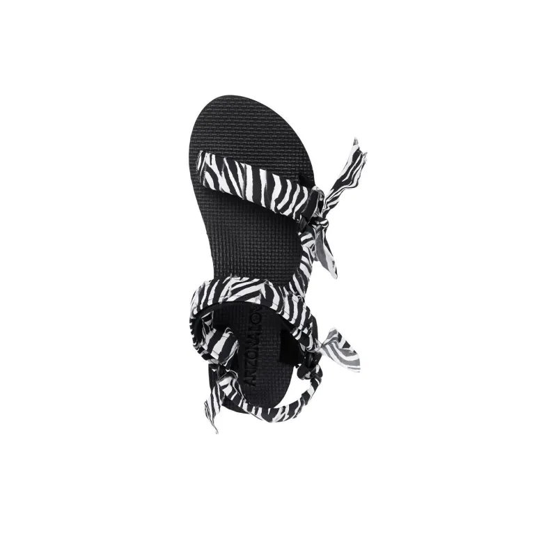 Arizona Love Trekky Zebra-print Gauze Sandals-4