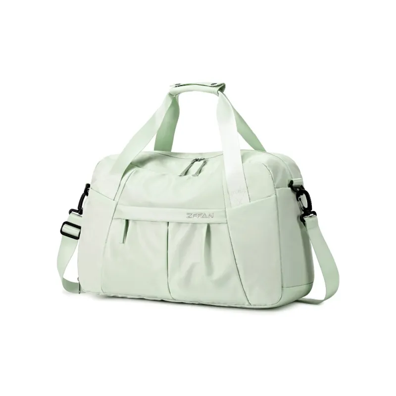 ZUOFEIFAN Nylon Fabric Travel Bags Gym Bags Large Size Women's Beige Black/Vintage Pink-6