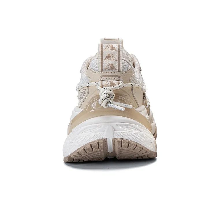 Kappa Anti Slip Wear Resistant Low Top Chunky Sneakers Unisex Ecru-4