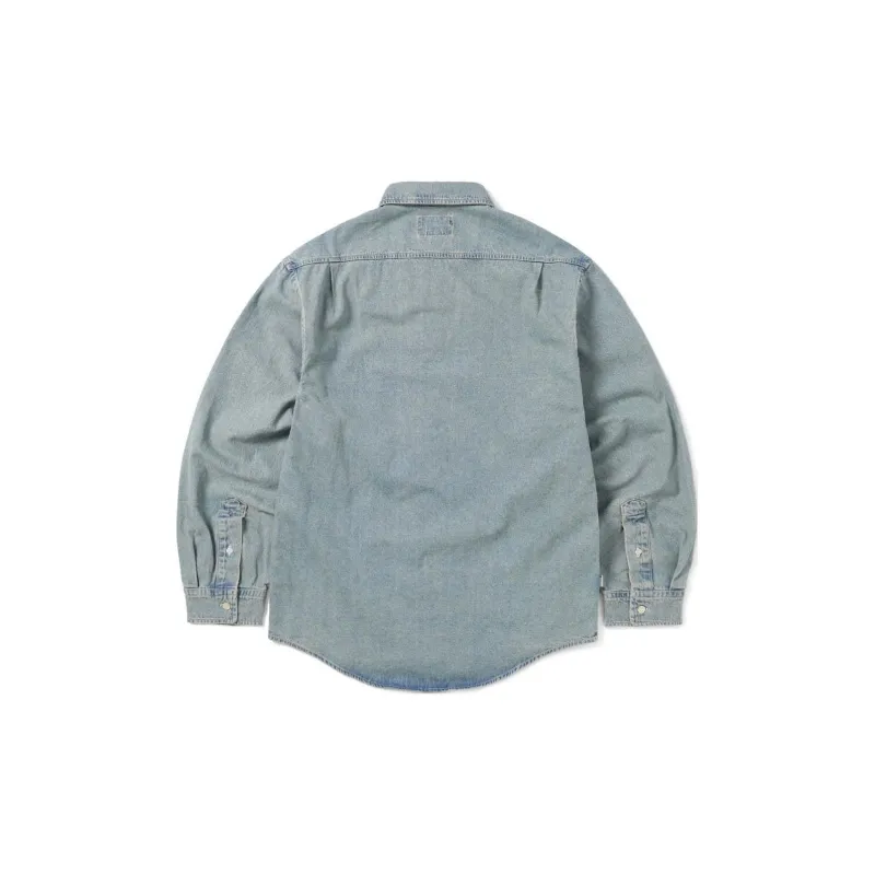 Thisisneverthat SS24 Ultras Collection Washed Denim Shirt Washed Blue Shirt Unisex Washed Blue-1
