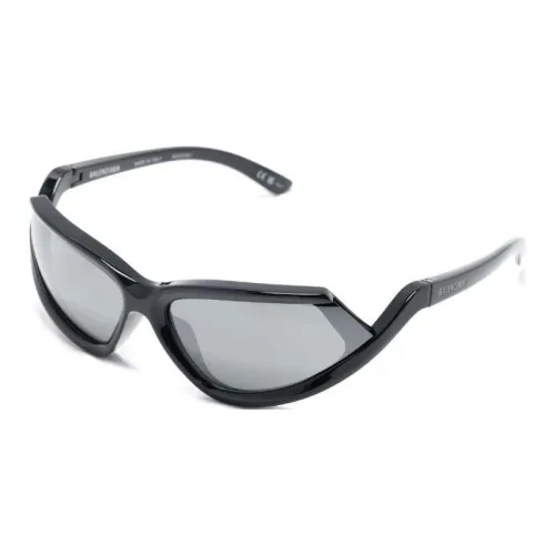 Balenciaga Acetate Irregular Shape Sunglasses Women's Black