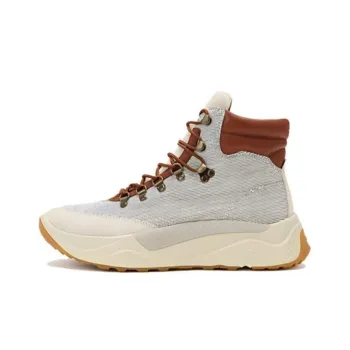 TSUBO UH Collection Cushioning Wear-Resistant High-Top Hiking Shoes Unisex Ecru