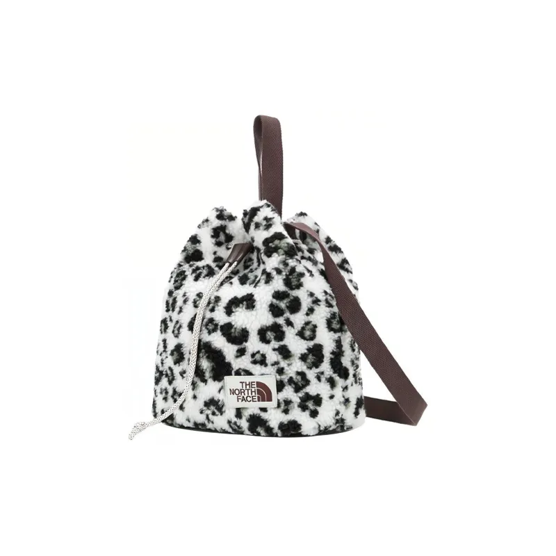 THE NORTH FACE Sherpa Bucket Bag, Handbag, Shoulder Bag, Crossbody Bag Regular Unisex Black White Leopard Print-1