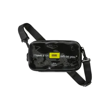 MSGM CrashBaggage Polycarbonate Camera Bag, Shoulder Bag, Crossbody Bag Medium Size Unisex Black