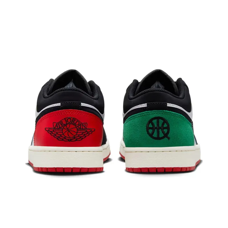 JORDAN Air JORDAN 1 Vintage Basketball Shoes Men Low Top Black White Red-4