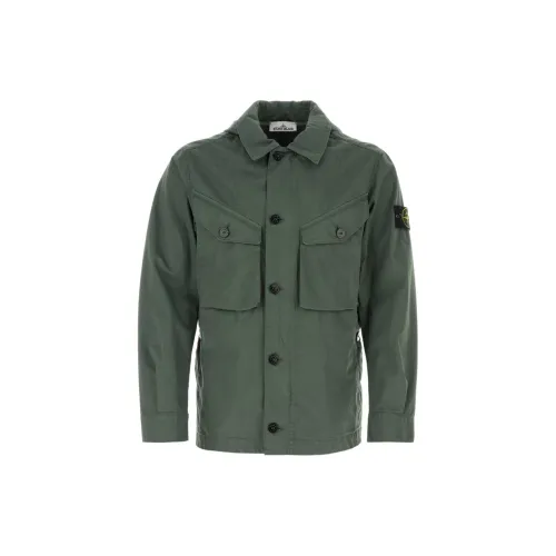 STONE ISLAND Jackets Men Dark Green